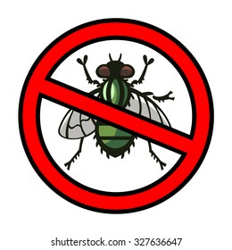 fly housefly nasty parasite vector illustration - set of household pests in pure style
