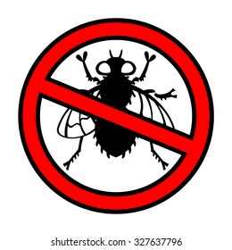 fly housefly nasty parasite vector illustration - set of household pests in pure style