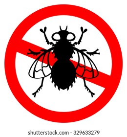 fly housefly nasty parasite vector illustration - set of household pests in pure style