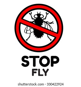 fly housefly nasty parasite vector illustration - set of household pests in pure style