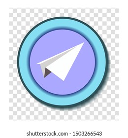 fly icon on blue circle isolated design.