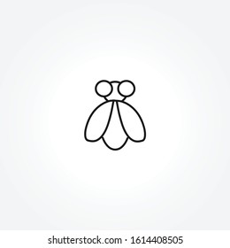 fly icon on white background