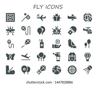 Fly Icon Set 30 Filled Fly Stock Vector (Royalty Free) 1447828886 ...