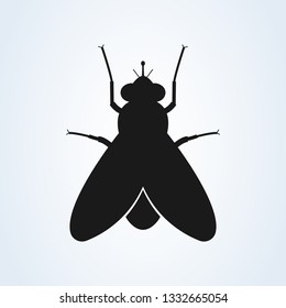 Fly icon silhouette vector illustration isolated on white background