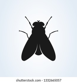 Fly icon silhouette vector illustration isolated on white background