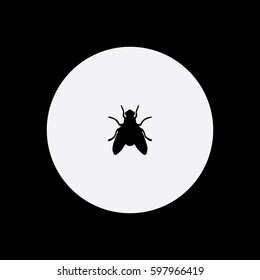 Fly icon silhouette vector illustration

