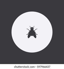 Fly icon silhouette vector illustration

