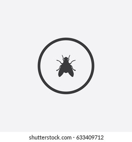 Fly icon silhouette vector illustration

