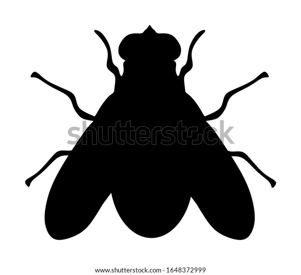 Fly Icon Silhouette Vector Illustration Isolated Stock Vector (Royalty ...