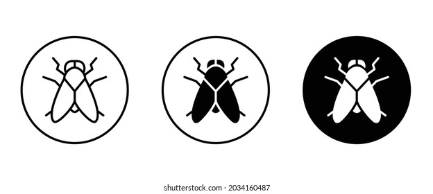 Fly icon vector, filled icon button, vector, sign, symbol, logo, illustration, editable stroke, flat design style isolated on white