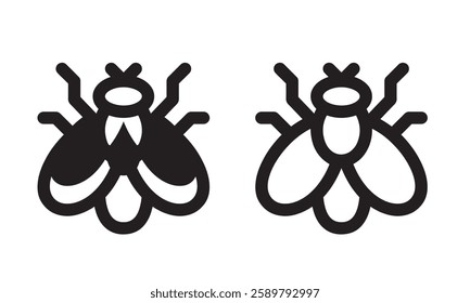 Fly icon vector, filled icon button, vector, sign, symbol, logo, illustration, editable stroke, flat design style isolated on white