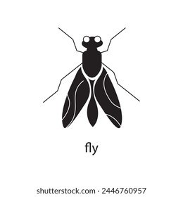 fly icon vector. fly sign trendy style illustration on white background..eps