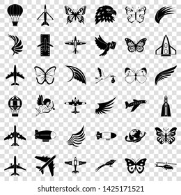 Fly icons set. Simple style of 36 fly vector icons for web for any design