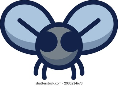 Fly illustration icon design flat animals