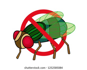 Fly insect cartoon