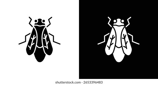 Fly insect icon black silhouette for web, and mobile app