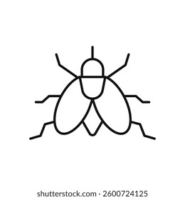 Fly insect icon isolated. simple vector icon on white background