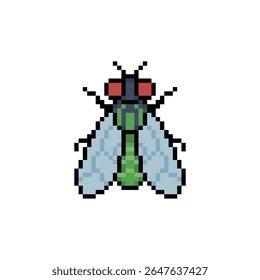 fly insect icon pixel art