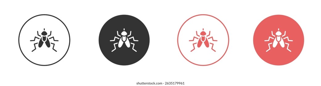 Fly insect icon vector design template simple and clean style
