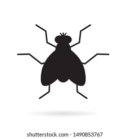 fly insect icon- vector illustration