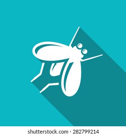 Fly insect icon. Vector Illustration.