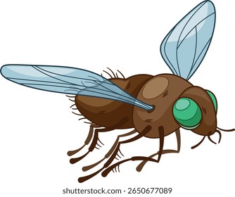 Mosca insecto en Ilustración vectorial de movimiento