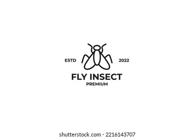 Ilustración vectorial del diseño del logotipo del contorno de mosquitos