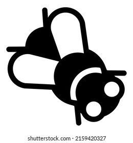 Fly insect pictogram vector illustration.