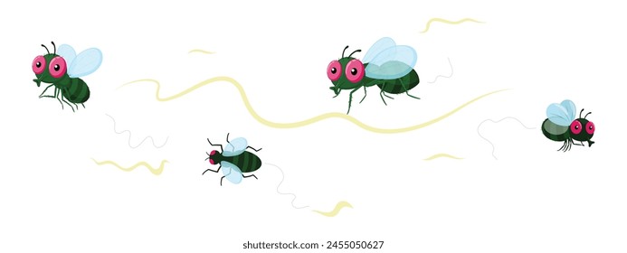 fly, insect, vector, cartoon, background, illustration, isolated, buzz, housefly, line, path, heart, silhouette, animal, cute, house, swarm, small, sign, white, pest, ugly, collection, flight, dotted,