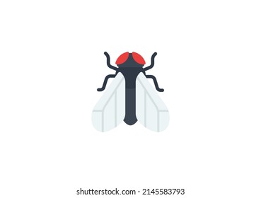 Vector de insectos volantes Emoticon aislado. Icono de vuelo