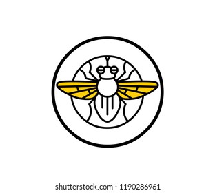 Fly insect vector logo