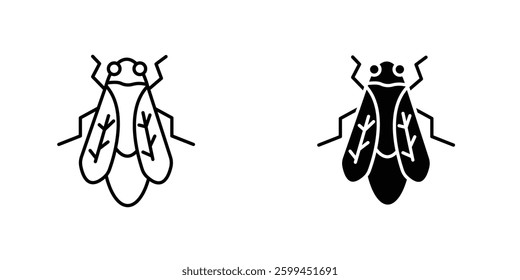 Fly insecticons for ui. vector illustration