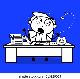 A Fly Irritating a Working a Man