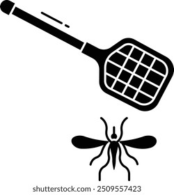 ilustração de vetor de glifo sólido fly killer