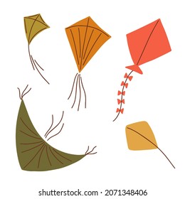 Fly kites set - for nursery decor, print, baby clothes