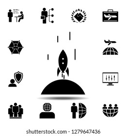 fly, launch icon. Simple glyph vector element of Business global icons set for UI and UX, website or mobile application