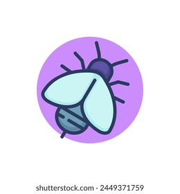 Fly line icon. Flying, insect, wing. Insects and allergens concept. Vector illustration, symbol element for web design and apps