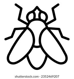 Icono de línea de vuelo, concepto de insectos, signo de insecto de vuelo sobre fondo blanco, icono de silueta de vuelo en diseño web de concepto móvil estilo contorno. Gráficos vectoriales.