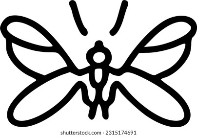 fly line icon, outline vector sign, linear pictogram isolate on white. symbol, logo illustration