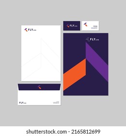 Fly log. Simple and modern stationery template.