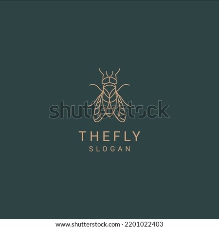 The fly logo desing icon vector