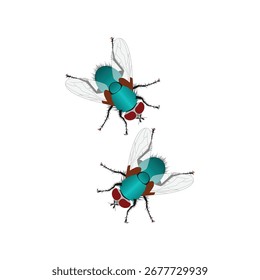 Logotipo da mosca. Ícone Arquivos. Ilustração de design plano