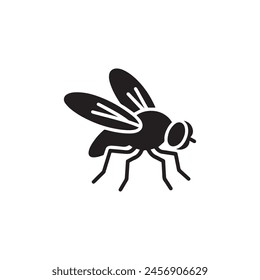 Fly logo icon silhouette in white background