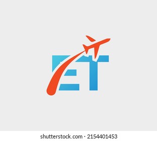 Fly logo, shape design, ET logo