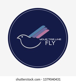 Fly logo template design-Flying Bird Logo