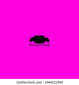 fly message icon sign signifier vector