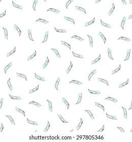 fly money background seamless pattern vector illustration