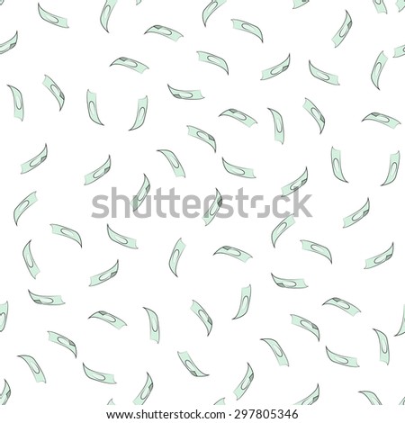 fly money background seamless pattern vector illustration