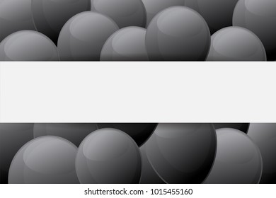 Fly out helium balloons template with transparent background. Vector EPS 10
