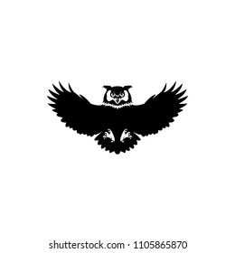 fly owl vector silhouette